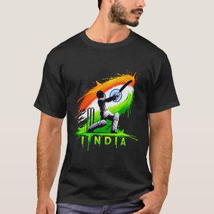 Indien Cricket Indischer Cricket Fan T-Shirt
