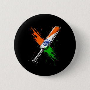 Indien Cricket T Cricket Krieger Britische Flagge Button
