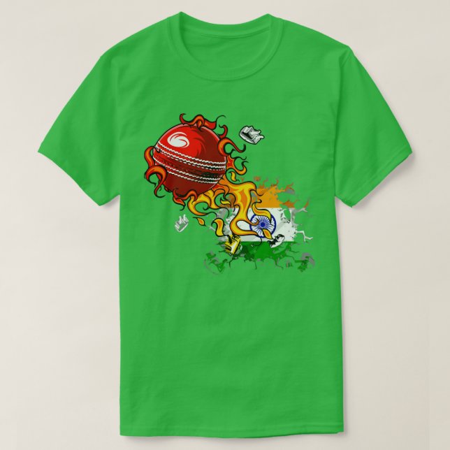 Indien-Cricket T-Shirt (Design vorne)