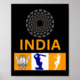 Indien Cricket Trikot Indien Cricket In Den USA Poster