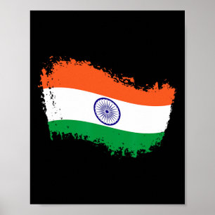 Indien Cricket Trikot Indische Cricket-Flagge Indi Poster