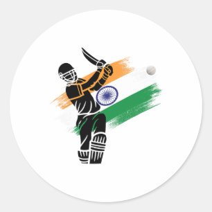 Indien Cricket Trikot Indische Cricket-Mannschaft  Runder Aufkleber