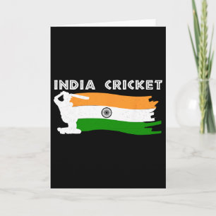 Indien Cricket-Trikot mit indischer Flagge als Ges Karte
