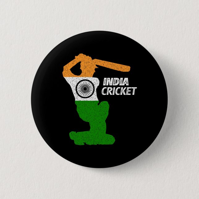 Indien Cricket Tsman Boundary Schuss mit indischer Button (Vorderseite)