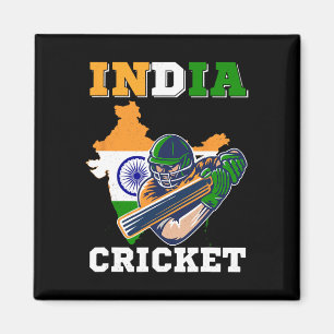 Indien Cricketspieler Flagge Trikot Indische Sport Magnet