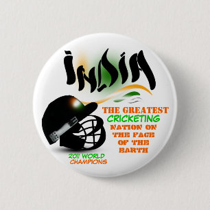 Indien die bestste Kricket-Nation auf Erdknopf Button