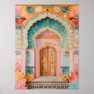Indien Druck Indien Illustration Jaipur Druck Jaip Poster