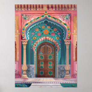 Indien Druck Indien Illustration Jaipur Druck Jaip Poster