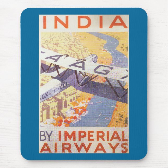 Indien durch Imperial Airways Mousepad (Vorne)