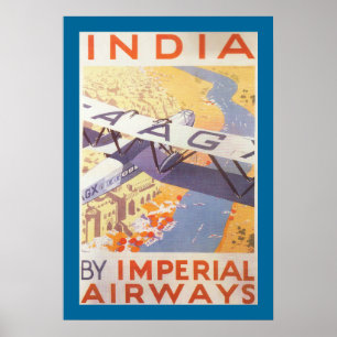 Indien durch Imperial Airways Poster