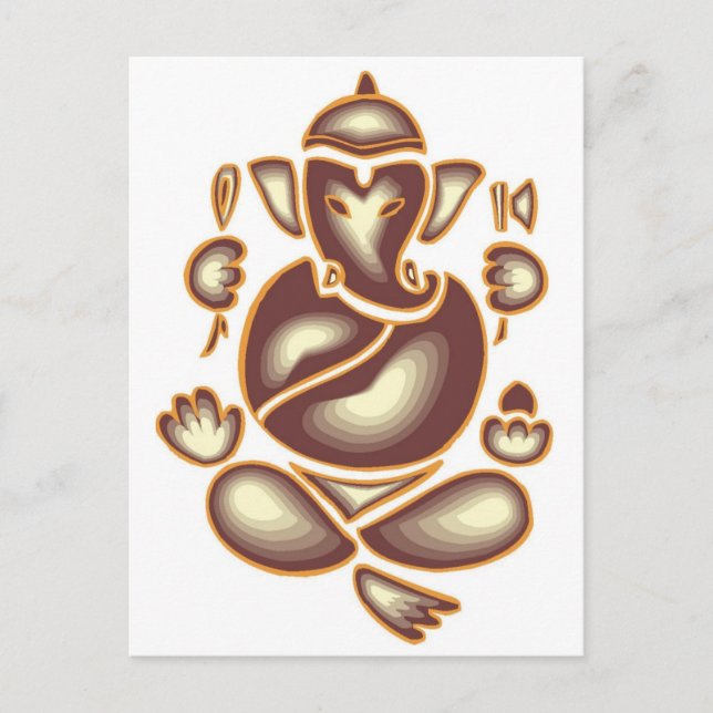 Indien Elephant Mediation Postcard Postkarte (Vorderseite)