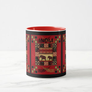 Indien ethnisches Patchwork Elefanten  Tasse