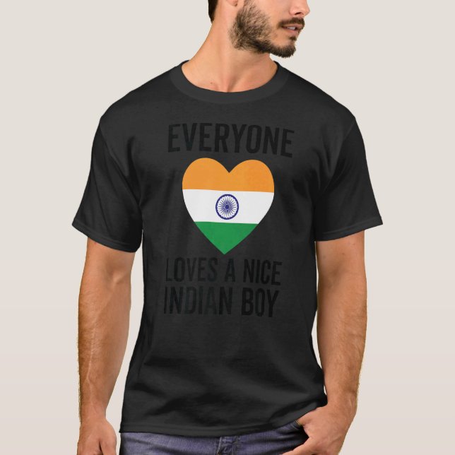 Indien faht alle Lieben ein netter indischer Junge T-Shirt (Vorderseite)
