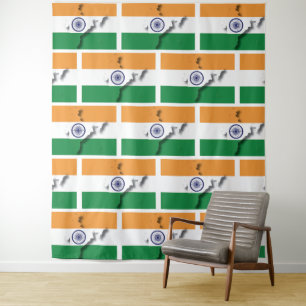 INDIEN FLAG WANDTEPPICH