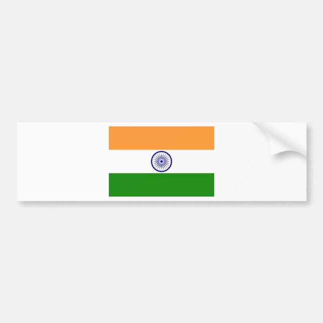 Indien-Flagge Autoaufkleber (Vorne)