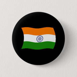 Indien-Flagge-Button Button