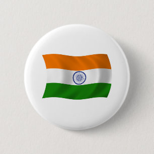 Indien-Flagge-Button Button