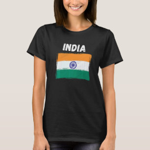 Indien-Flagge Feiertag Vintage Grunge Indische Fla T-Shirt