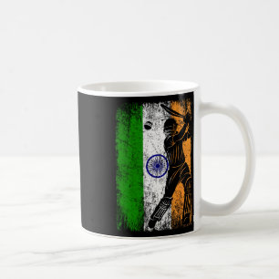 Indien-Flagge Indische Cricket-Trikot Fan Spieler  Kaffeetasse