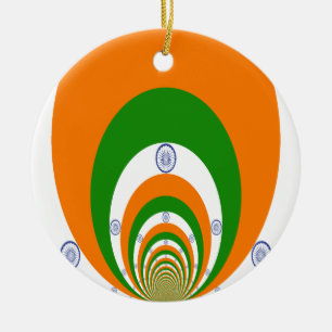 Indien-Flagge Kaleidoskop: Endlose Einheit & Patri Keramikornament