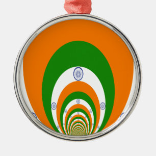Indien-Flagge Kaleidoskop: Endlose Einheit & Patri Ornament Aus Metall