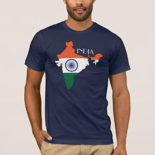 Indien Flagge-Karte Shirt