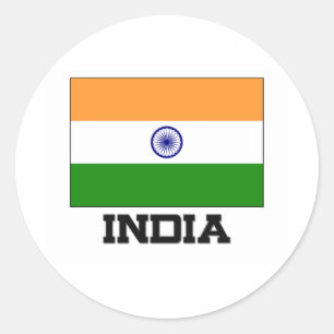 Indien-Flagge Runder Aufkleber