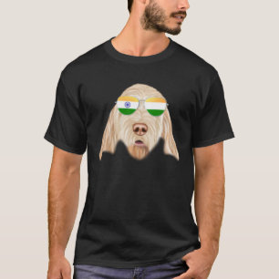Indien-Flagge Spinoni Italiani Hund Indien Tasche T-Shirt
