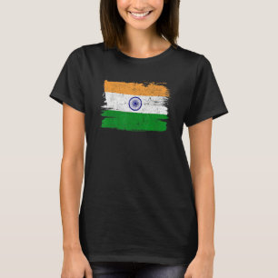 Indien-Flagge Stolz Freundschaft Stolz Frieden Vin T-Shirt