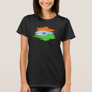 Indien-Flagge Unabhängigkeit Jai Hind Patriotisch T-Shirt