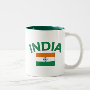 Indien-Flagge Zweifarbige Tasse