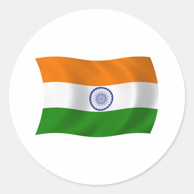 Indien Flaggen Aufkleber (Vorderseite)