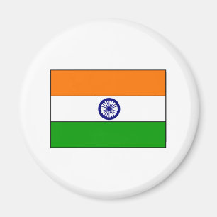 Indien-Flaggen-T - Shirts und Geschenke Magnet