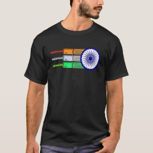 Indien Flaggen von Cricketbats T-Shirt