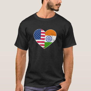Indien Flaggendesign 4. Juli US-amerikanisches Fla T-Shirt
