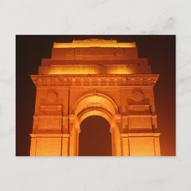 Indien Gate Delhi Indien Postkarte (Vorderseite)