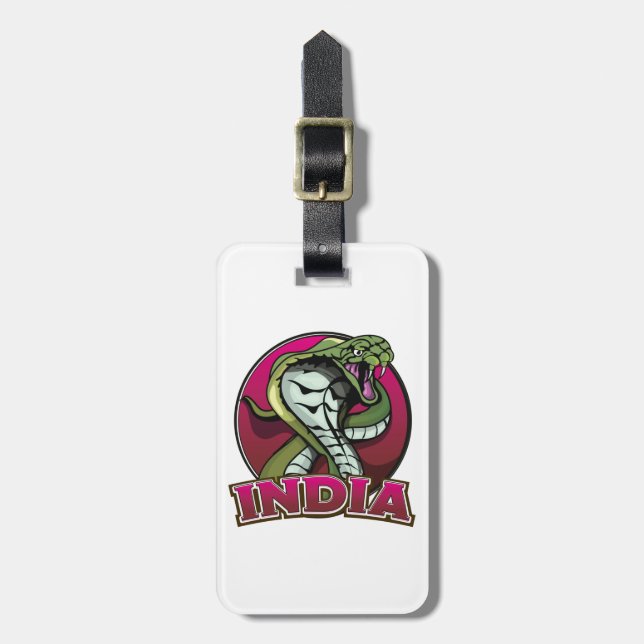 Indien Gepäckanhänger (Vorderseite vertikal)
