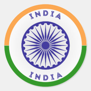 Indien Heritage-Emblem Runder Aufkleber