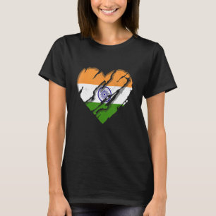 Indien Herz Indische Flagge Indischer Prix T-Shirt