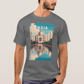 Indien Illustrationsreisen Kunst Vintage Freunde T-Shirt
