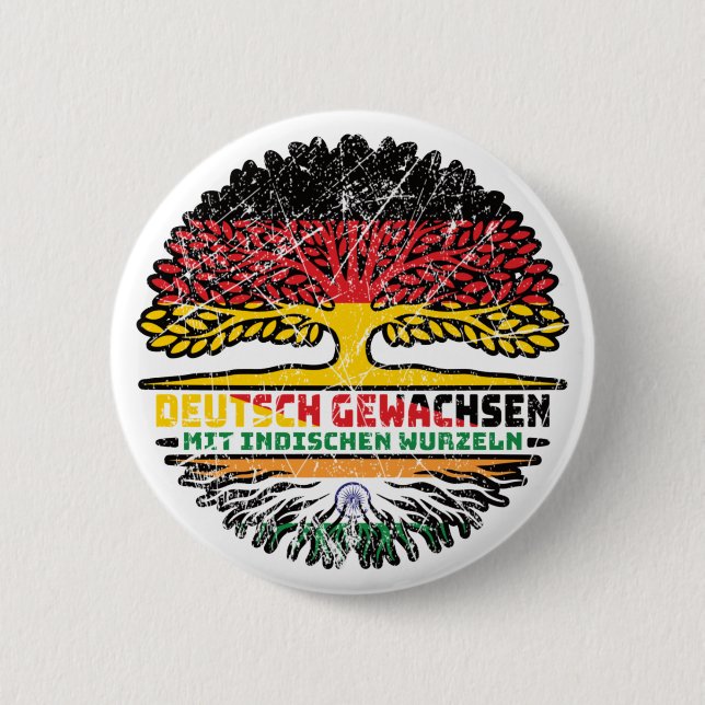 Indien Indisch Deutsch Deutschland Baum Wurzel Button (Vorderseite)