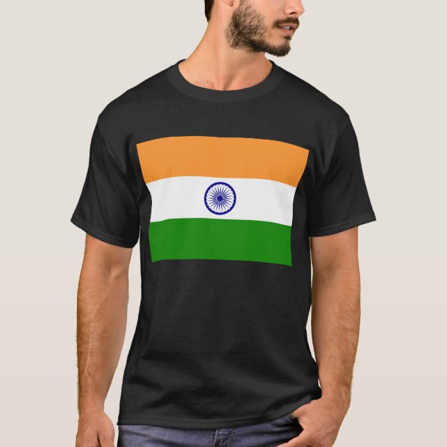 Indien; indische Flagge T-Shirt (Vorderseite)