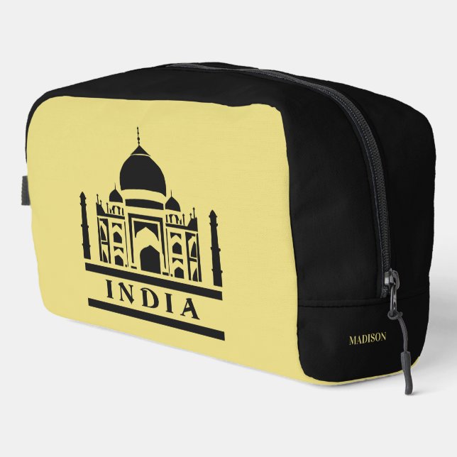 INDIEN individuelle Name und Farbe Waschbeutel (Rechte Ecke)