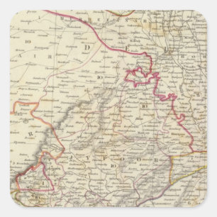 Indien IX Quadratischer Aufkleber