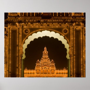 INDIEN, Karnataka, Mysore: Majaraja-Palast (b. 3 Poster
