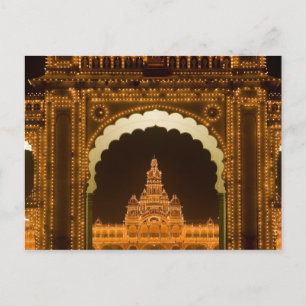 INDIEN, Karnataka, Mysore: Majaraja-Palast (b. 3 Postkarte