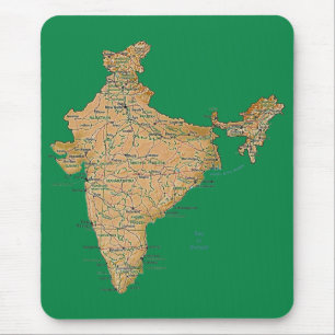 Indien-Karte Mousepad