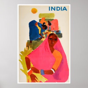 Indien Malerei Indischer Kunst Druck Reiseplakat Poster