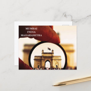 Indien Mumbai Vintage Tourismus Reise Zusatz Postkarte