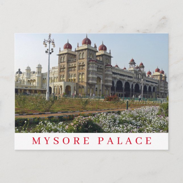 Indien Mysore Palace-Ansicht Postkarte (Vorderseite)